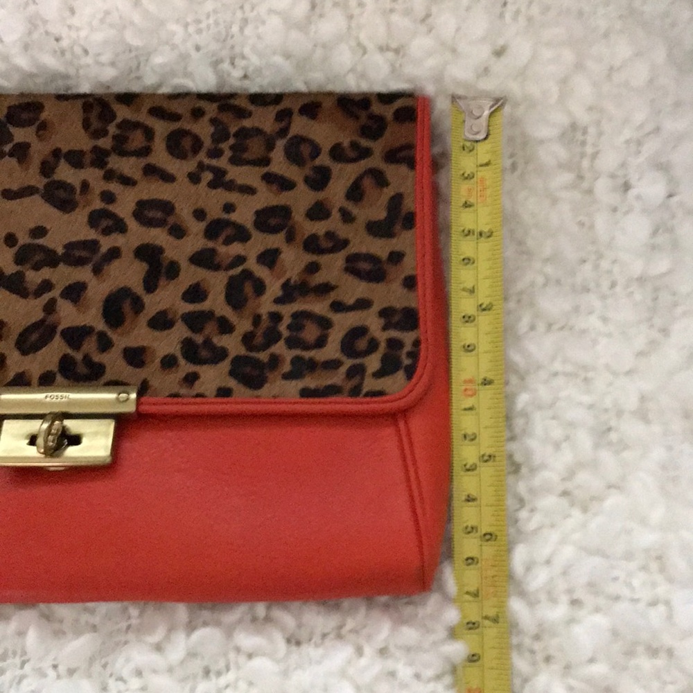 FOSSIL Calf Hair and Orange Clutch 🧡 - Picture 8 of 8